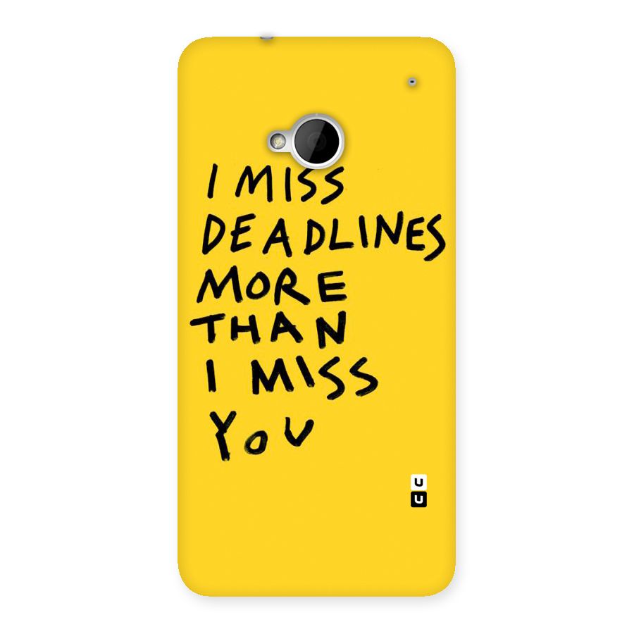 Deadlines Back Case for HTC One M7