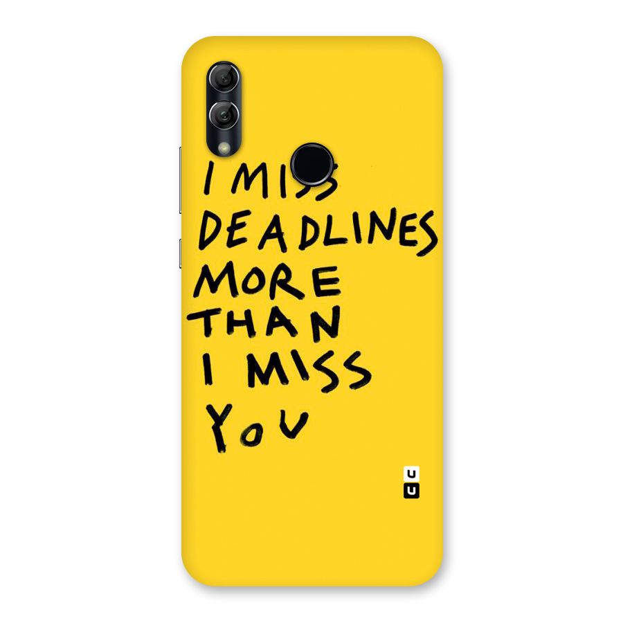 Deadlines Back Case for Honor 10 Lite