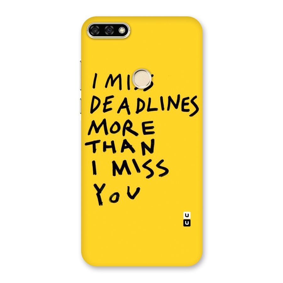 Deadlines Back Case for Honor 7A