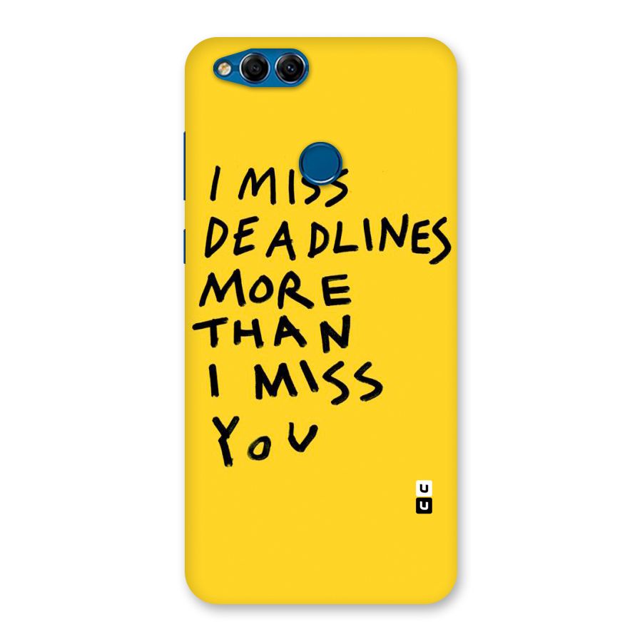 Deadlines Back Case for Honor 7X