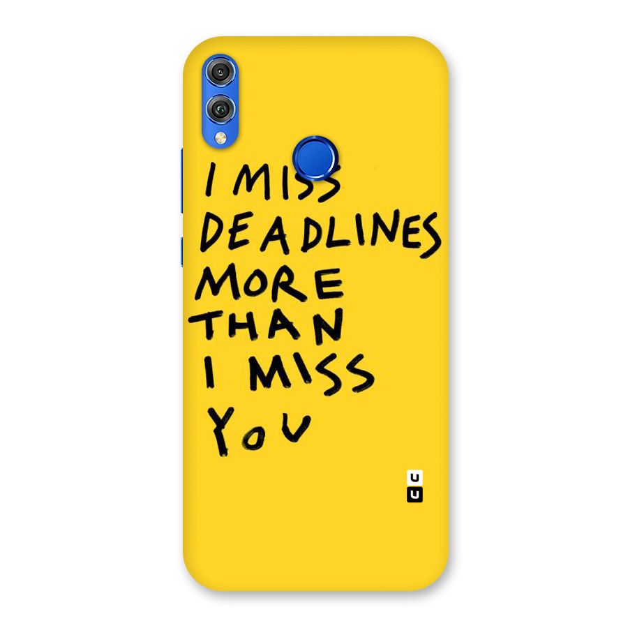 Deadlines Back Case for Honor 8X