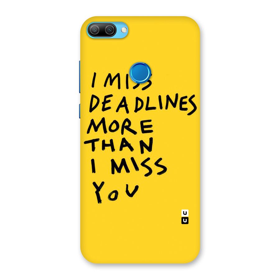 Deadlines Back Case for Honor 9N