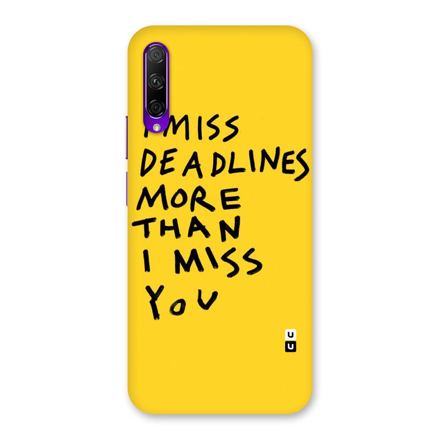 Deadlines Back Case for Honor 9X Pro
