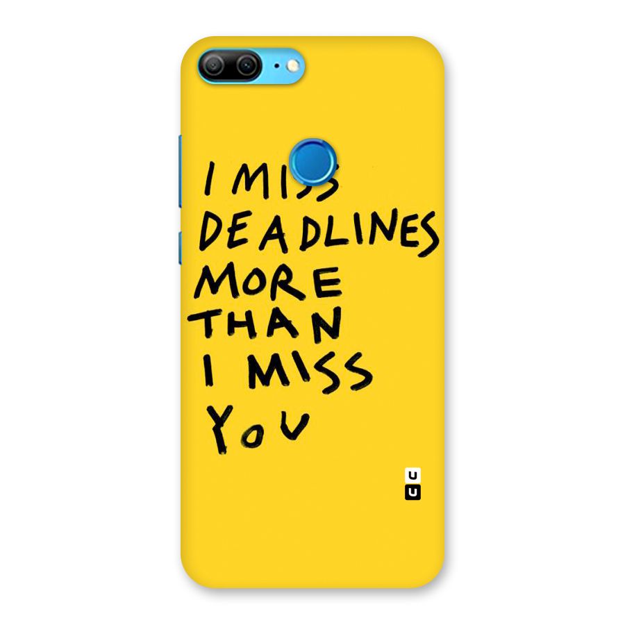 Deadlines Back Case for Honor 9 Lite