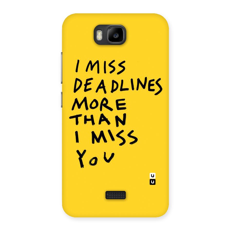 Deadlines Back Case for Honor Bee