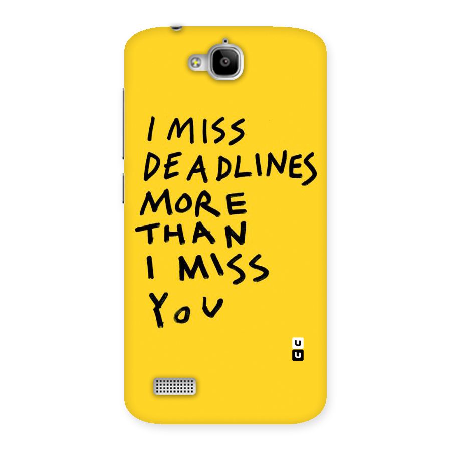 Deadlines Back Case for Honor Holly