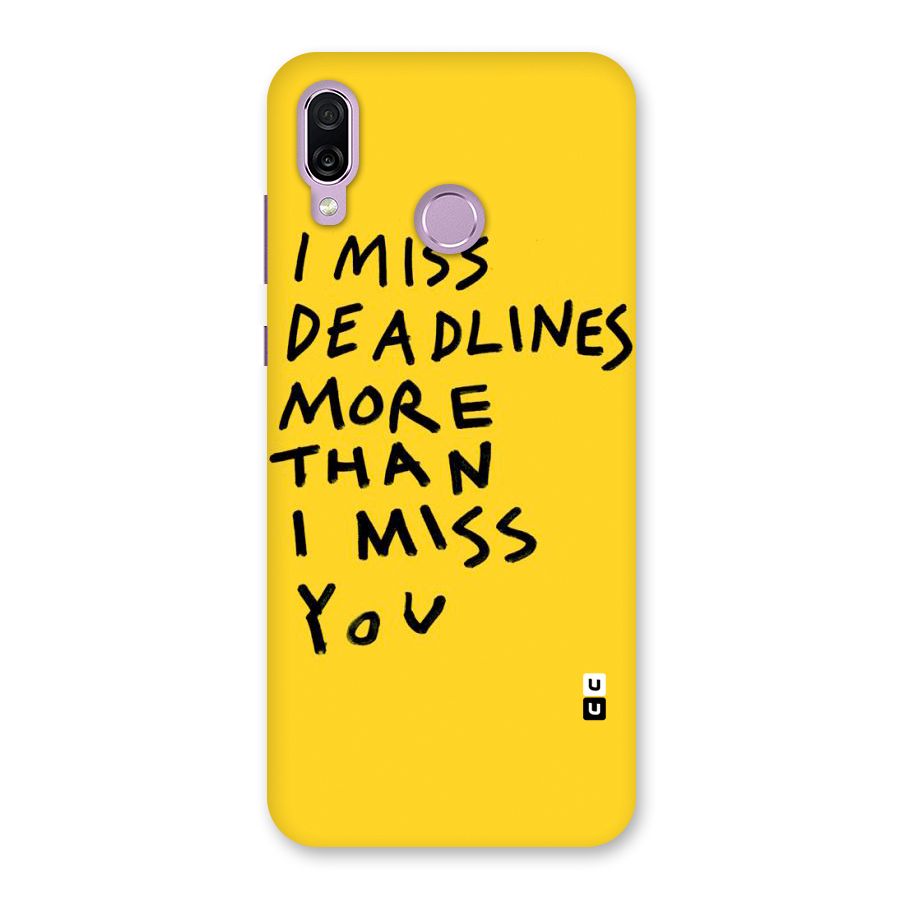 Deadlines Back Case for Honor Play