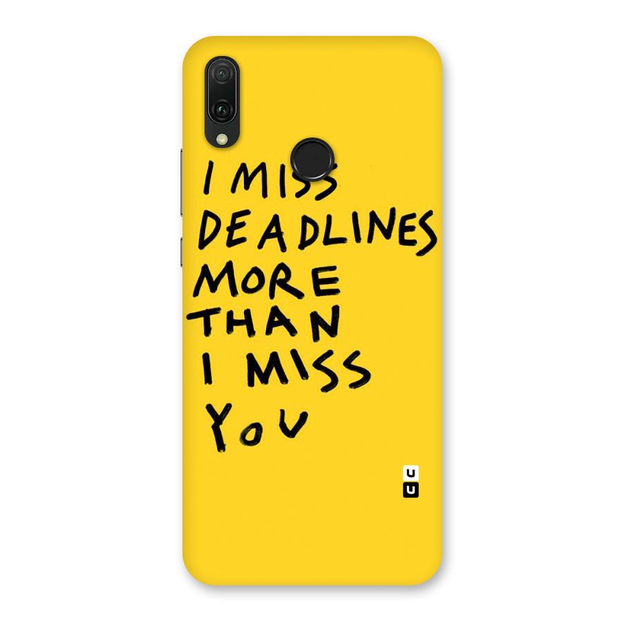 Deadlines Back Case for Huawei Y9 (2019)