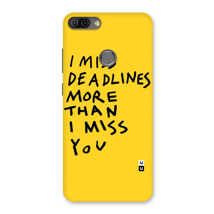 Deadlines Back Case for Infinix Hot 6 Pro