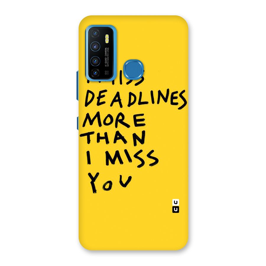 Deadlines Back Case for Infinix Hot 9