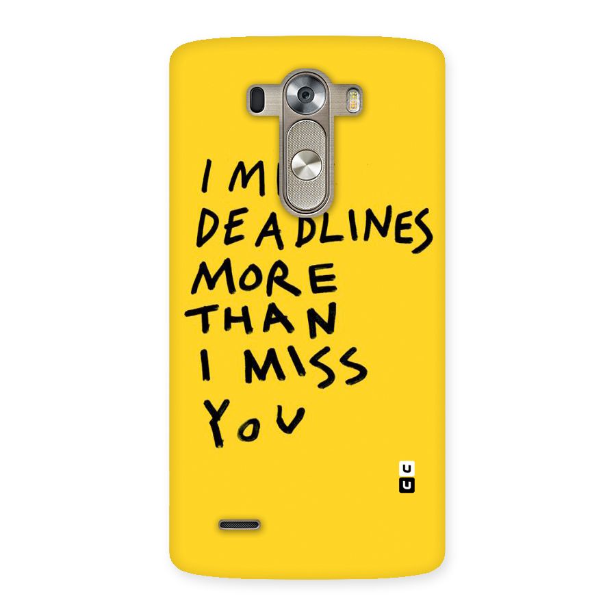 Deadlines Back Case for LG G3
