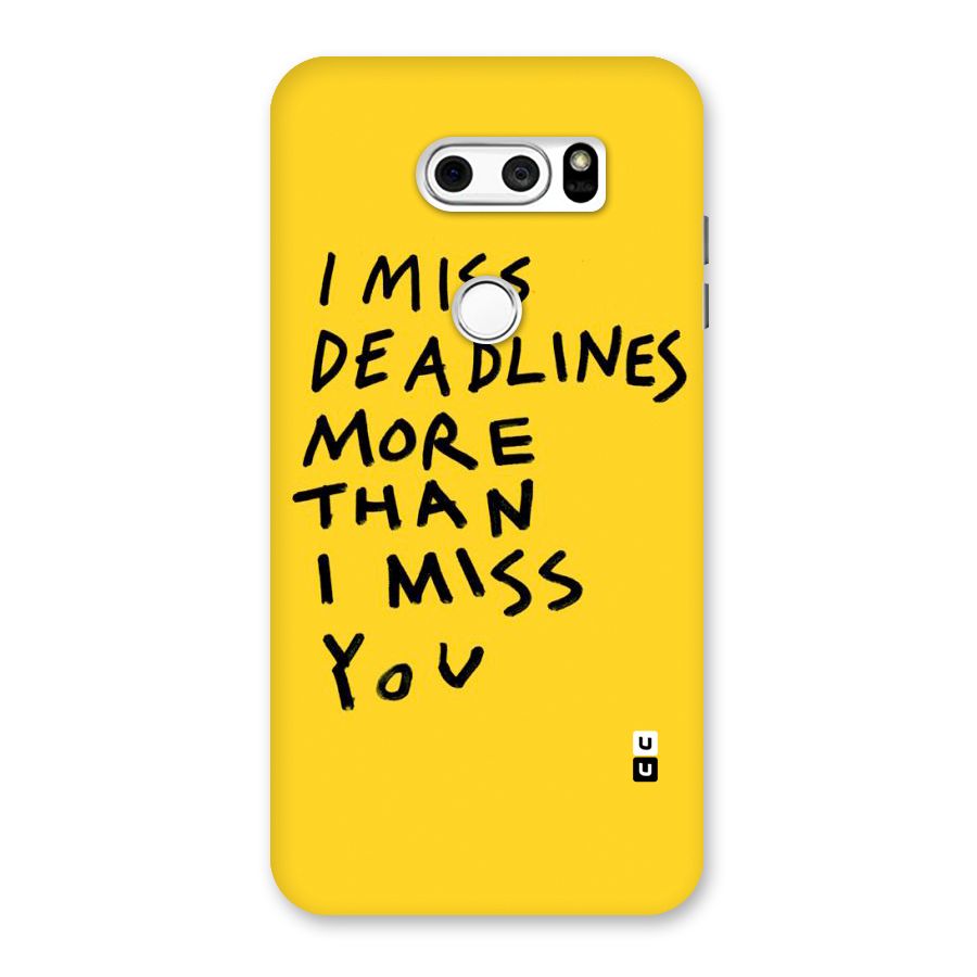 Deadlines Back Case for LG V30