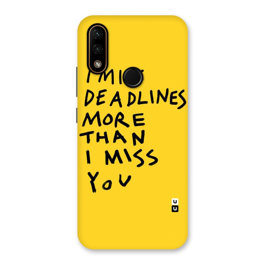 Deadlines Back Case for Lenovo A6 Note