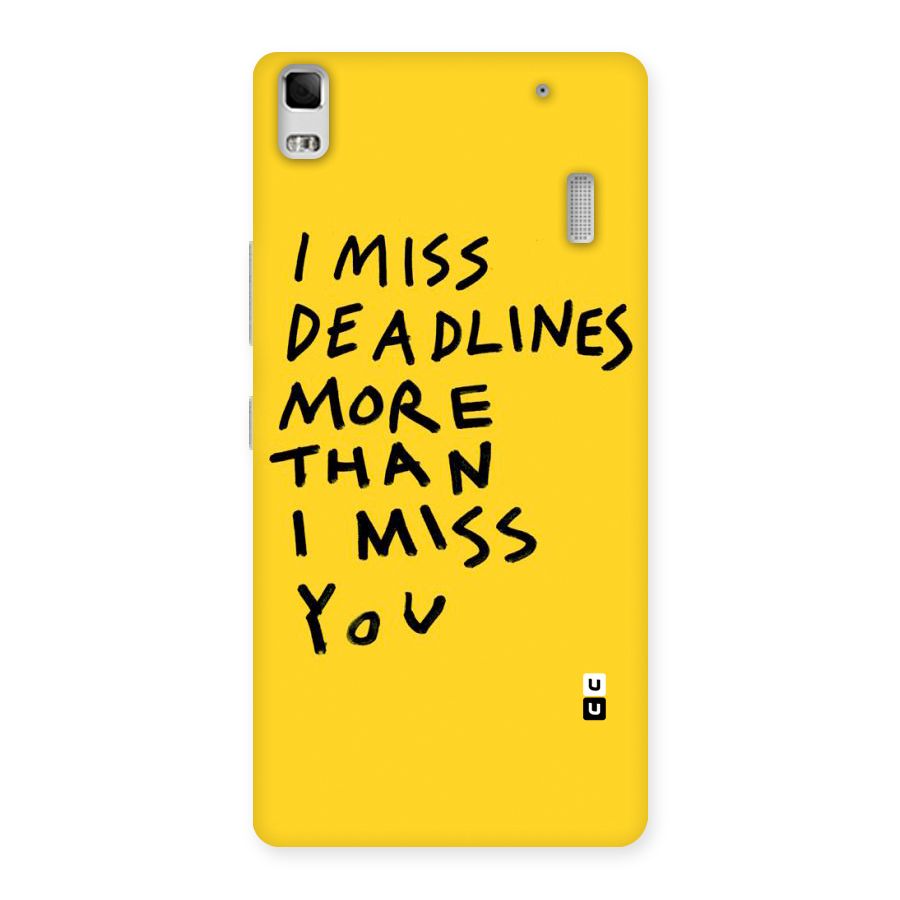 Deadlines Back Case for Lenovo A7000