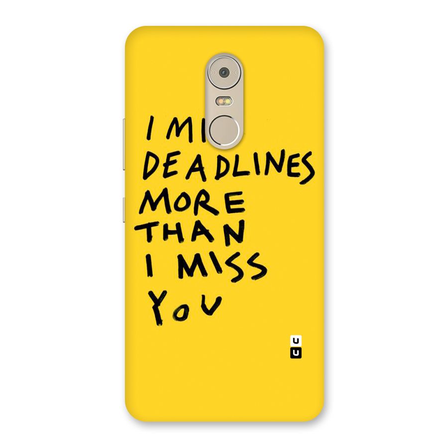 Deadlines Back Case for Lenovo K6 Note
