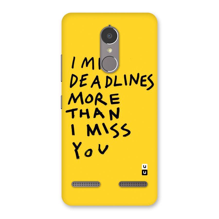 Deadlines Back Case for Lenovo K6 Power