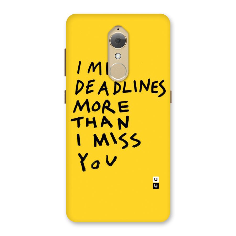 Deadlines Back Case for Lenovo K8