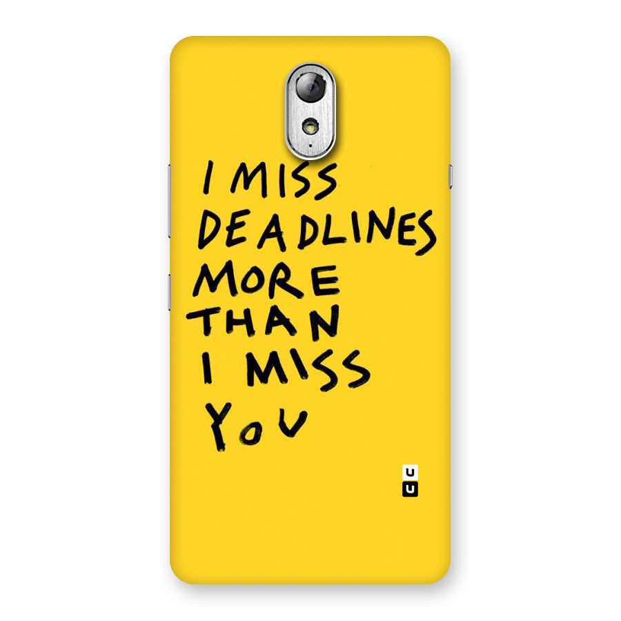 Deadlines Back Case for Lenovo Vibe P1M