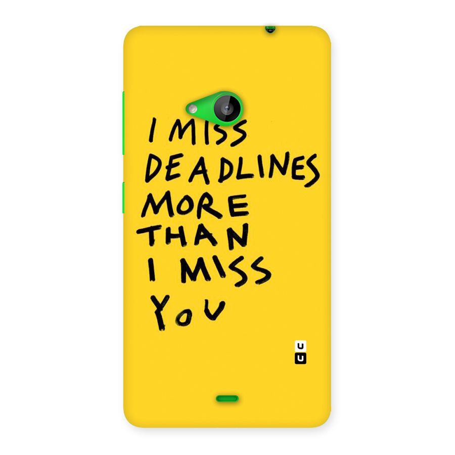 Deadlines Back Case for Lumia 535