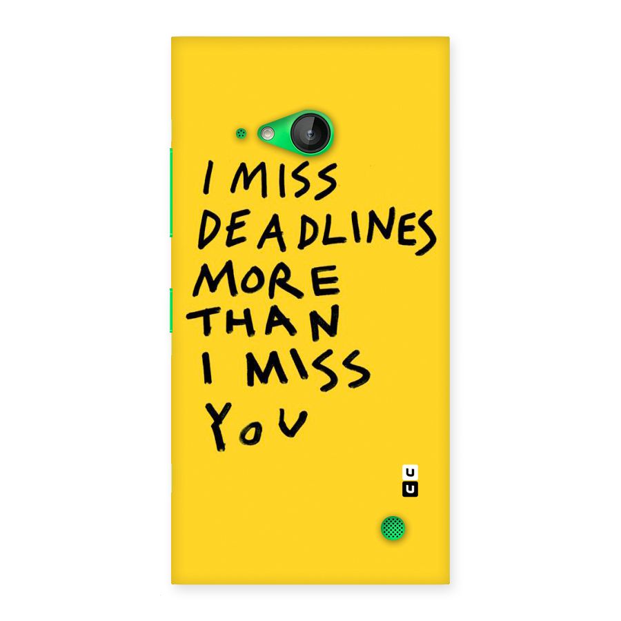Deadlines Back Case for Lumia 730