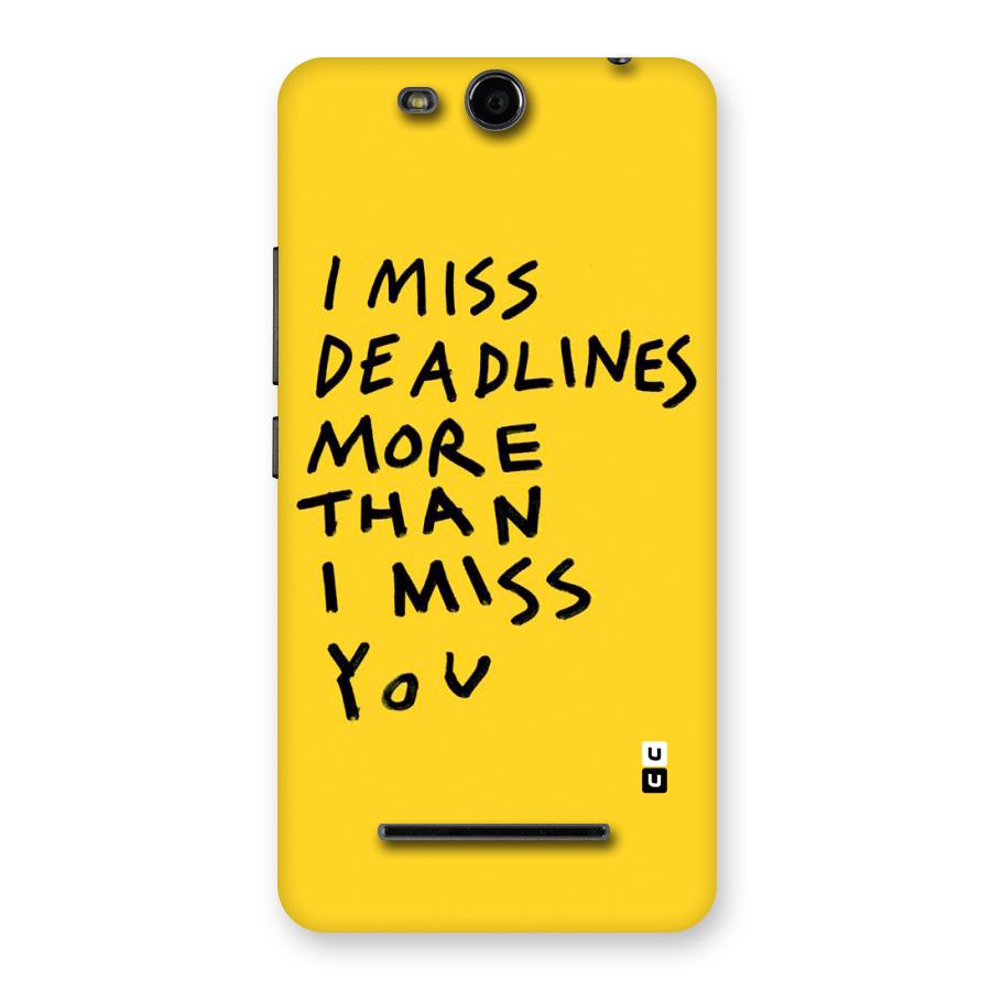 Deadlines Back Case for Micromax Canvas Juice 3 Q392