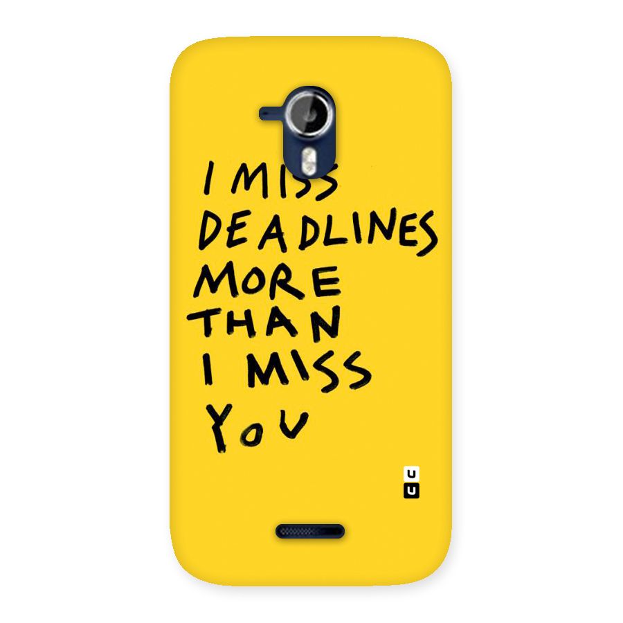 Deadlines Back Case for Micromax Canvas Magnus A117