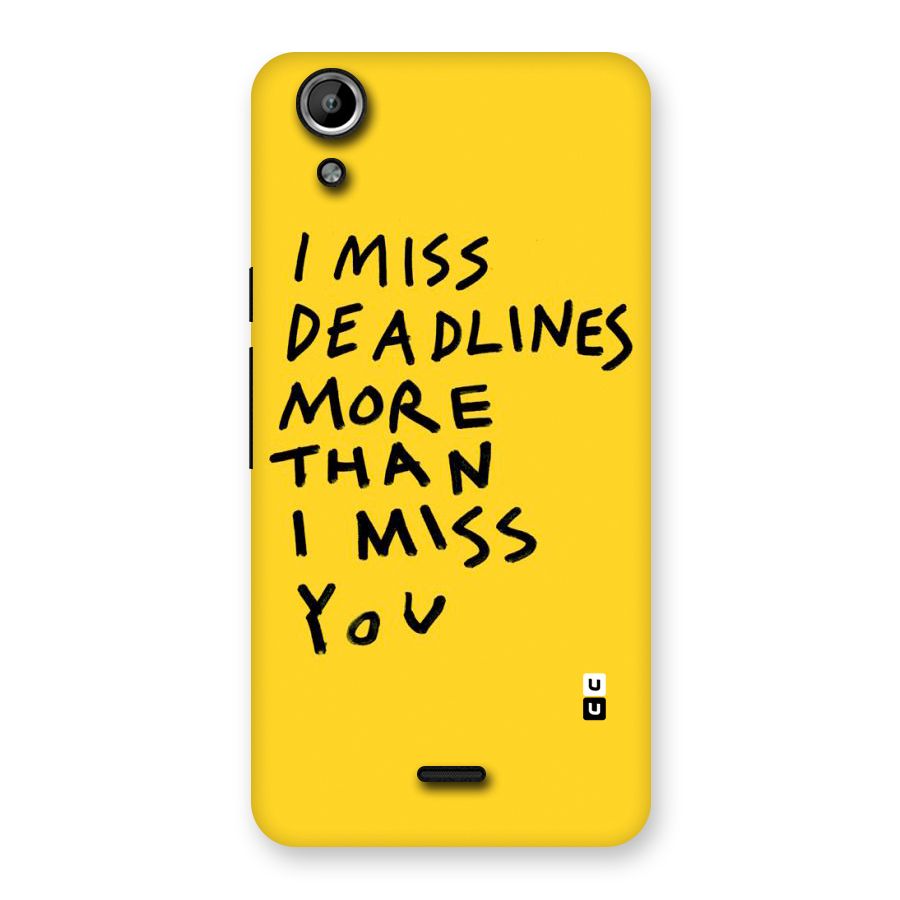 Deadlines Back Case for Micromax Canvas Selfie Lens Q345