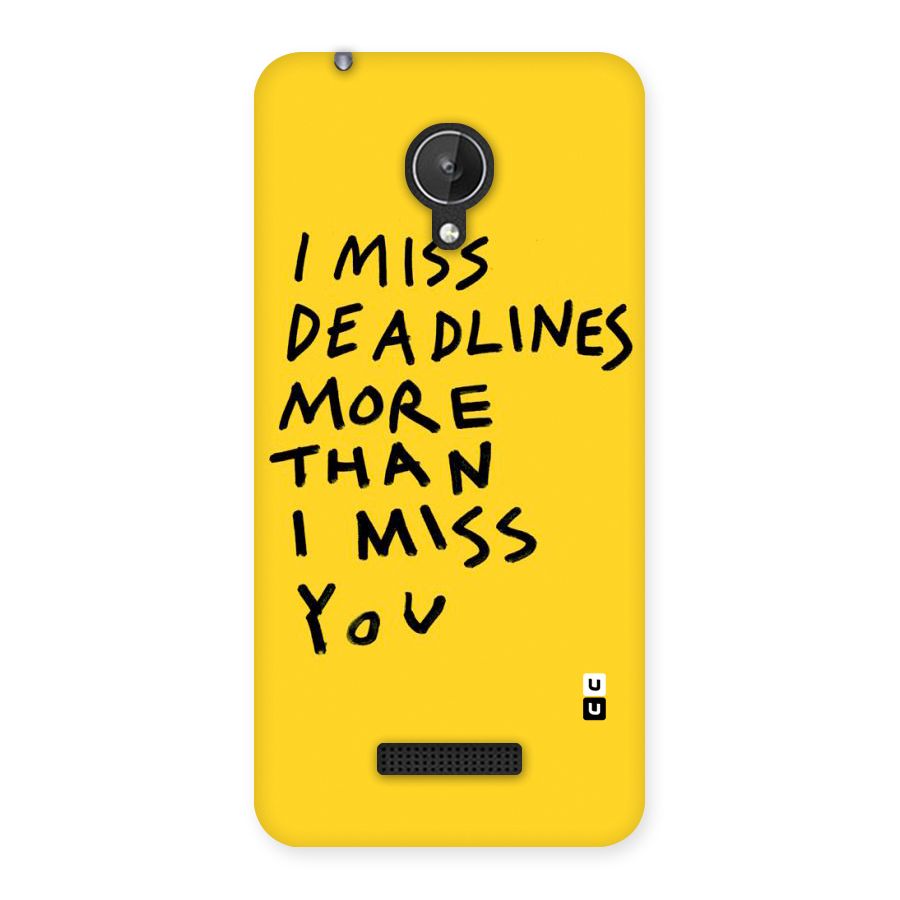 Deadlines Back Case for Micromax Canvas Spark Q380