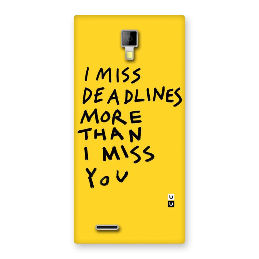 Deadlines Back Case for Micromax Canvas Xpress A99