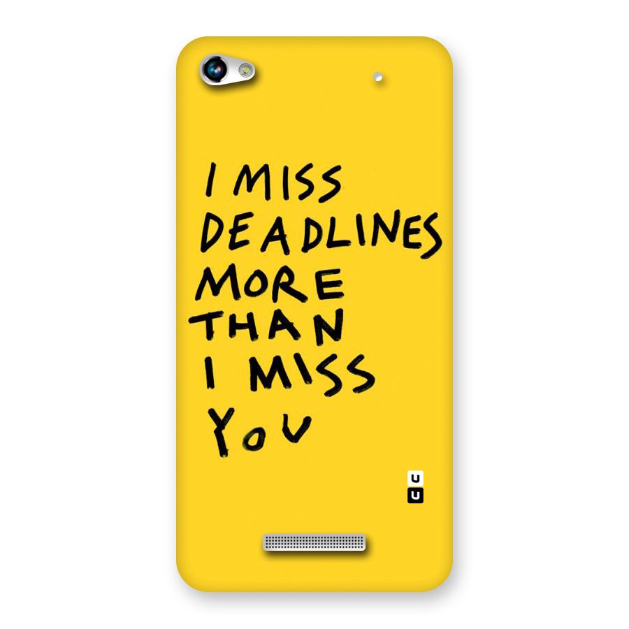 Deadlines Back Case for Micromax Hue 2