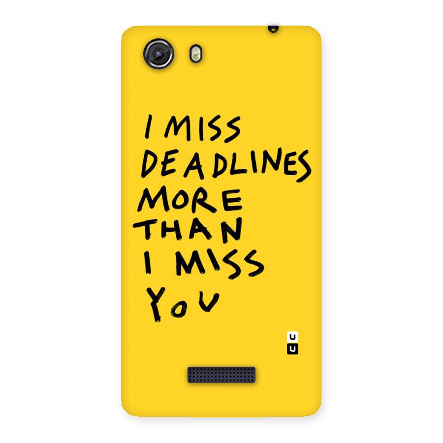 Deadlines Back Case for Micromax Unite 3