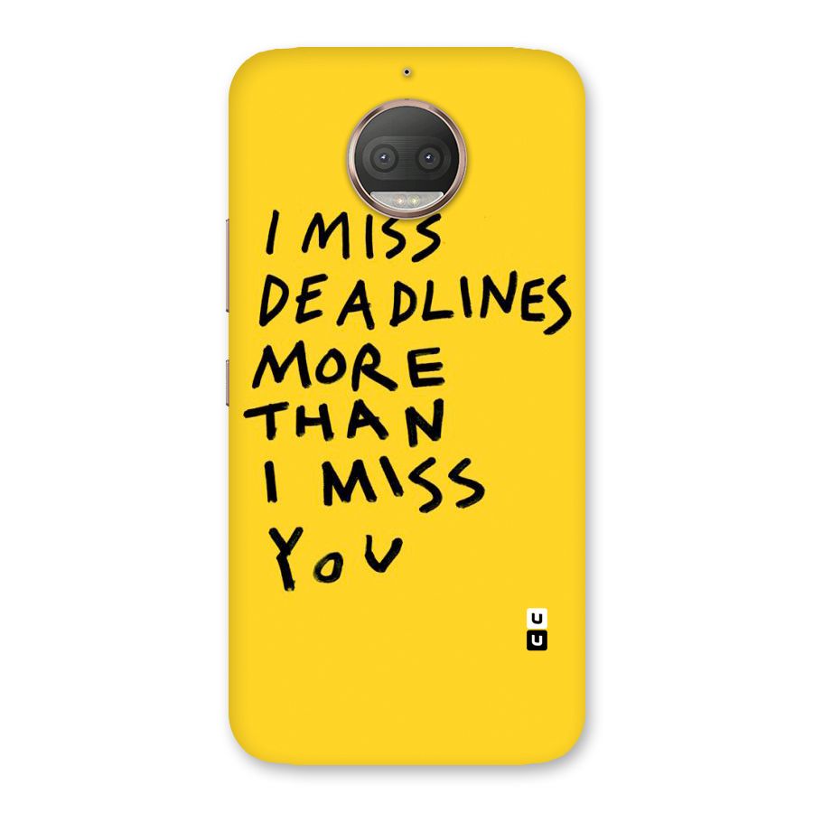 Deadlines Back Case for Moto G5s Plus