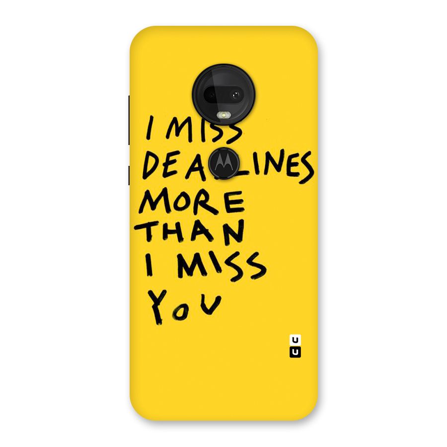 Deadlines Back Case for Moto G7