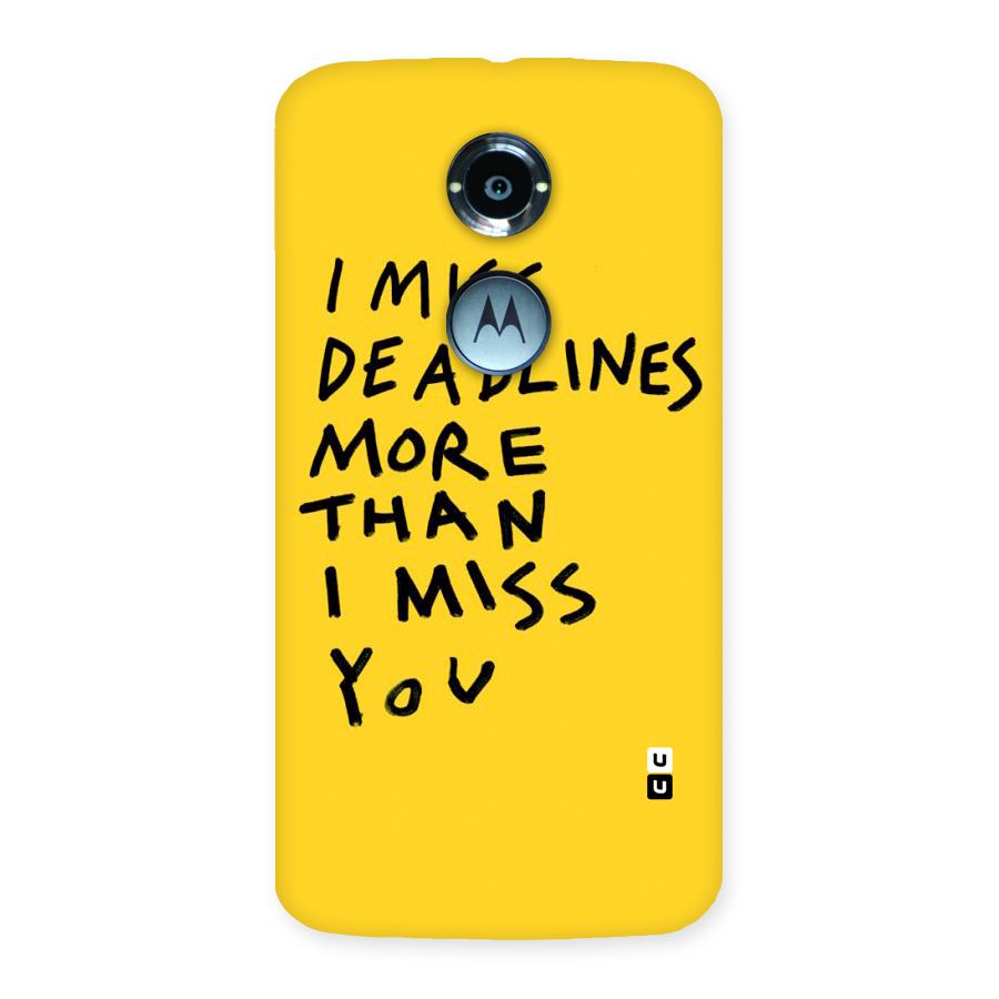 Deadlines Back Case for Moto X 2nd Gen