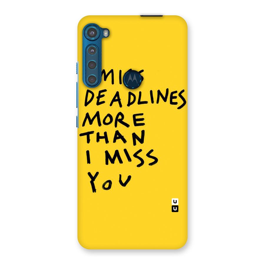 Deadlines Back Case for Motorola One Fusion Plus