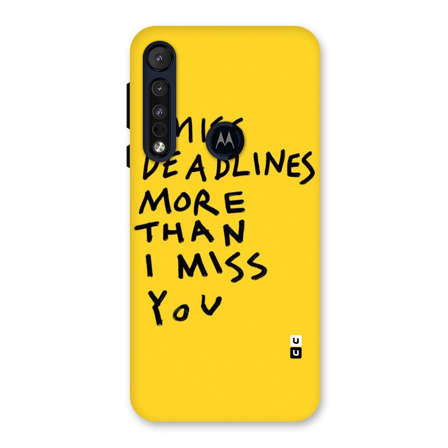 Deadlines Back Case for Motorola One Macro