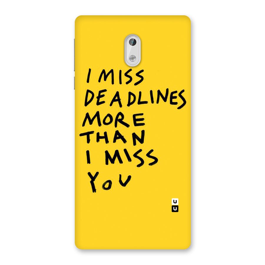 Deadlines Back Case for Nokia 3
