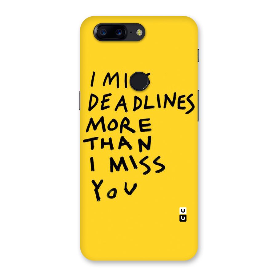 Deadlines Back Case for OnePlus 5T