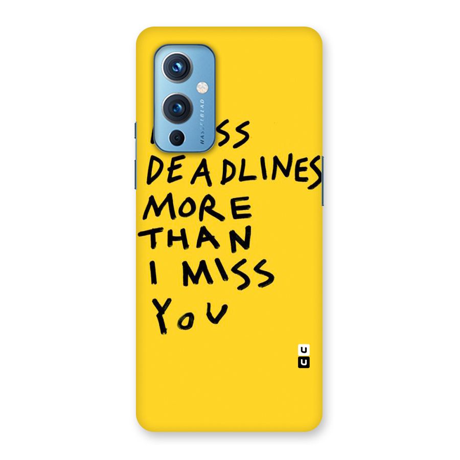 Deadlines Back Case for OnePlus 9