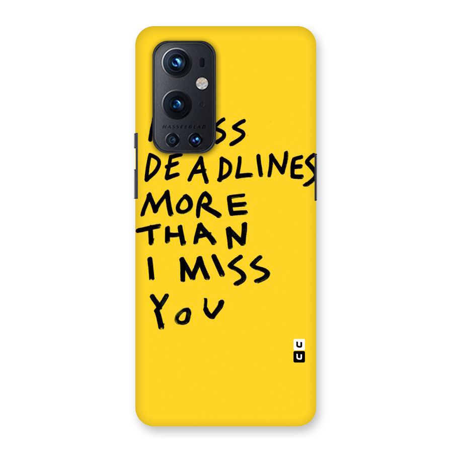 Deadlines Back Case for OnePlus 9 Pro