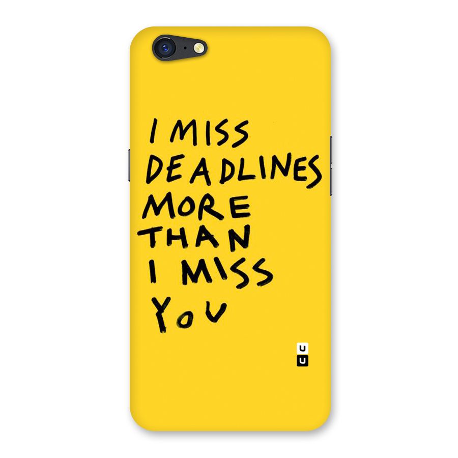 Deadlines Back Case for Oppo A71