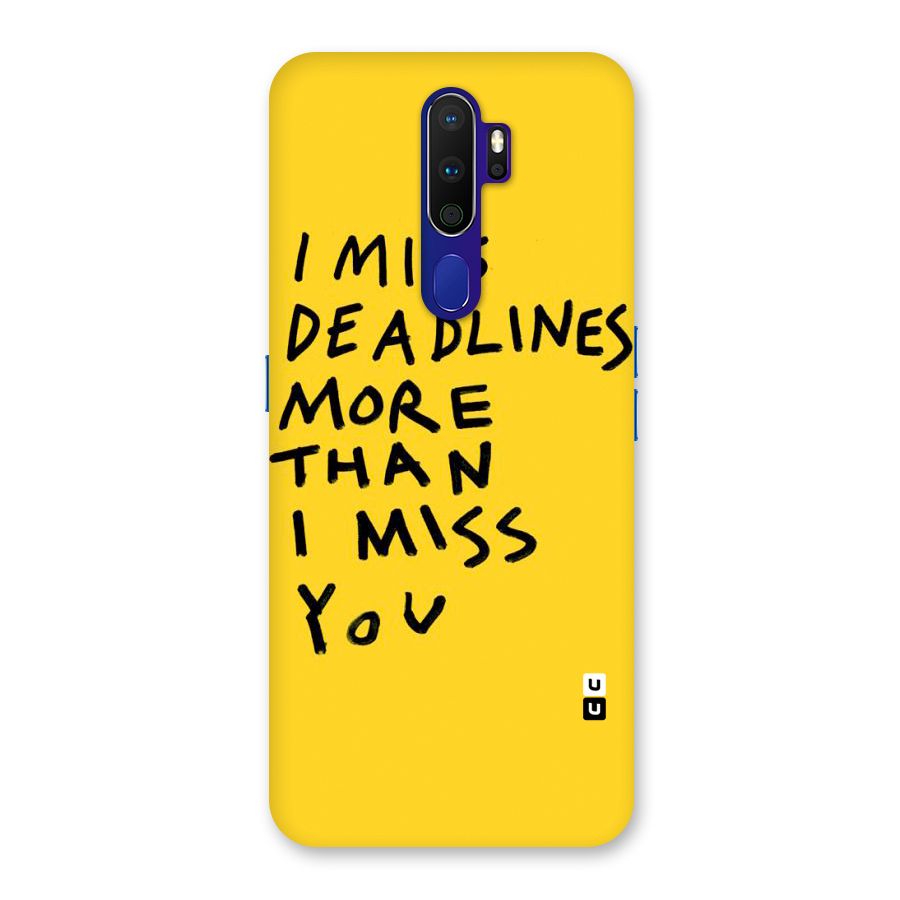 Deadlines Back Case for Oppo A9 (2020)