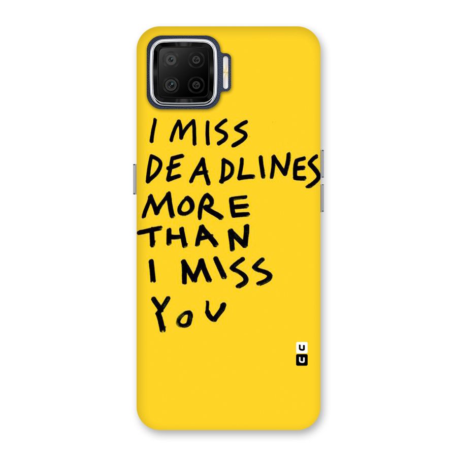 Deadlines Back Case for Oppo F17