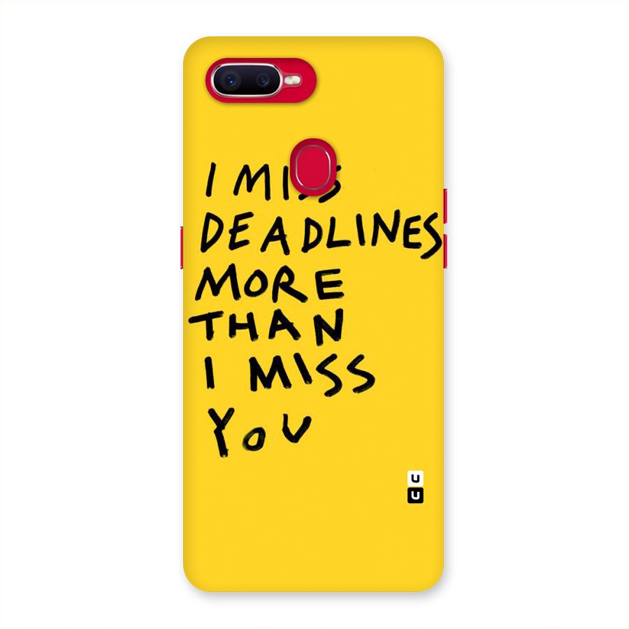 Deadlines Back Case for Oppo F9 Pro