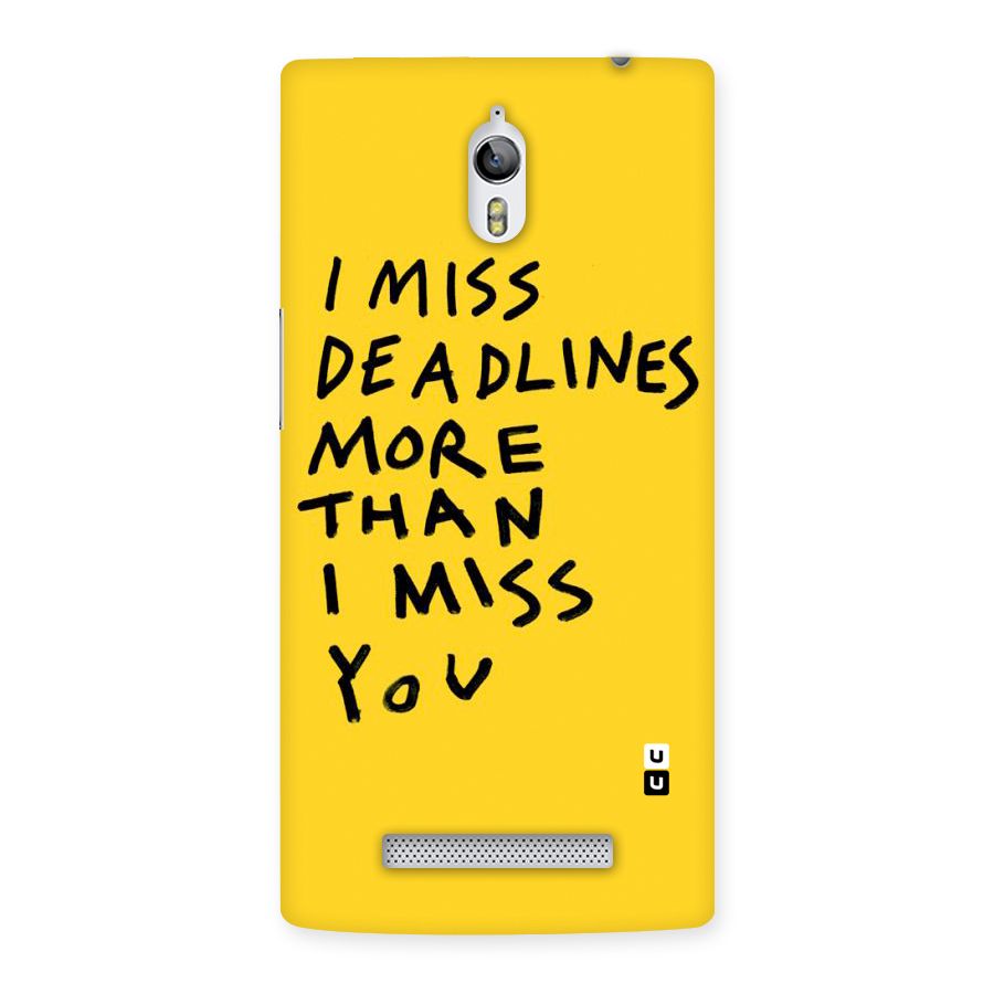 Deadlines Back Case for Oppo Find 7