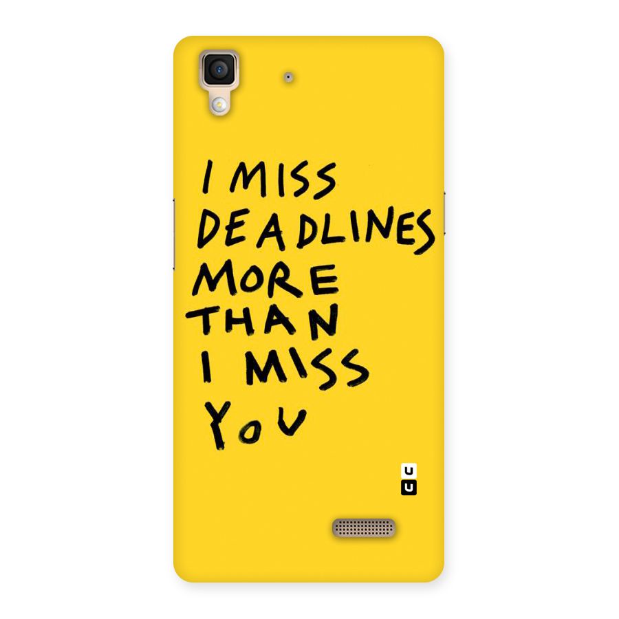 Deadlines Back Case for Oppo R7