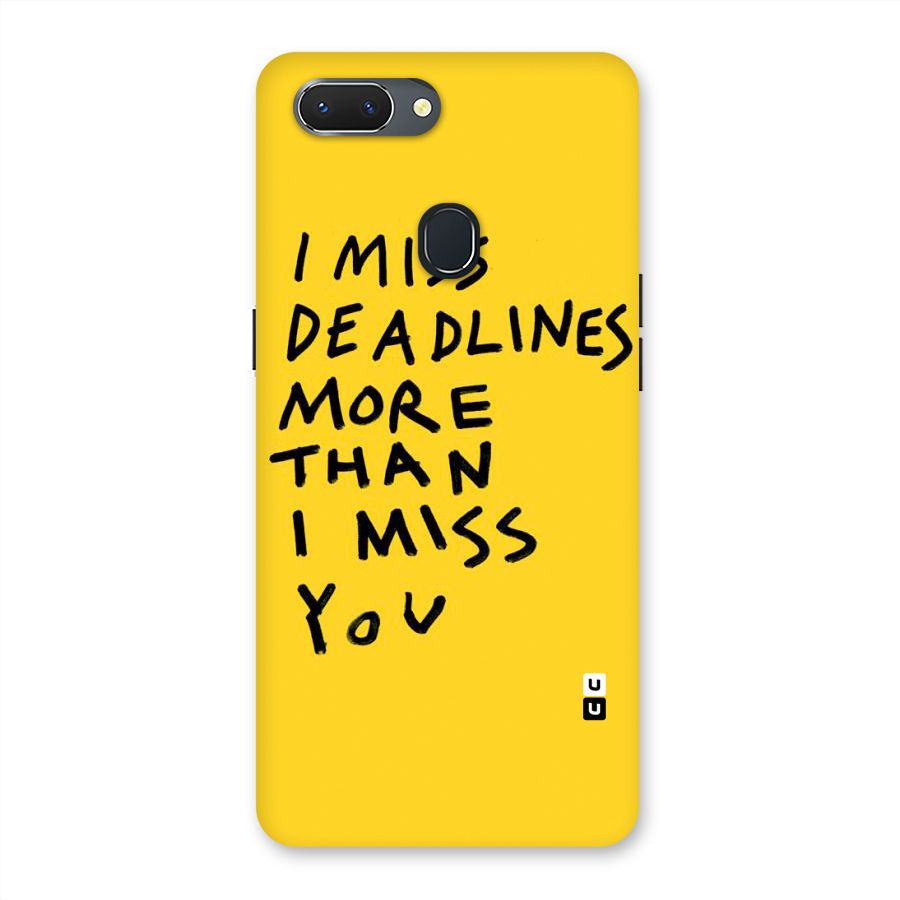 Deadlines Back Case for Oppo Realme 2