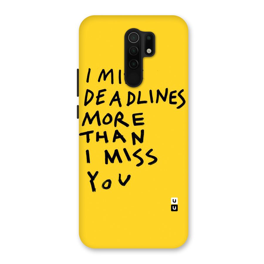 Deadlines Back Case for Poco M2