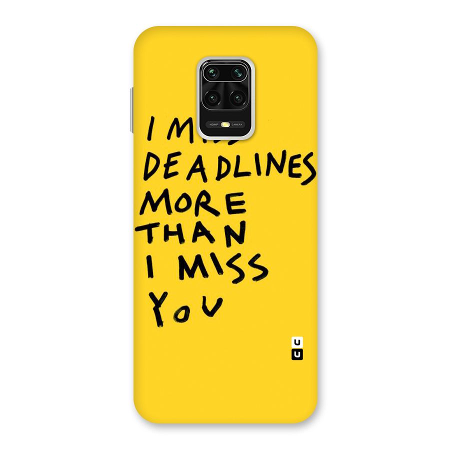 Deadlines Back Case for Poco M2 Pro