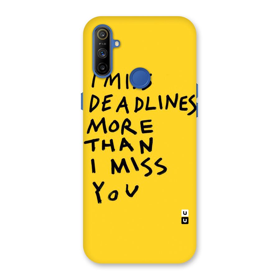 Deadlines Back Case for Realme Narzo 10A